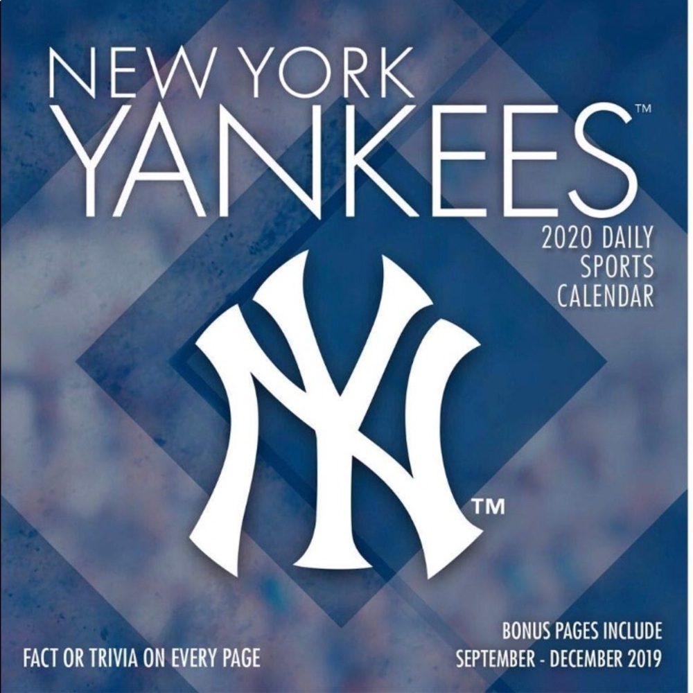 New York YANKEES 2020 Calendar Day to Day Calendar